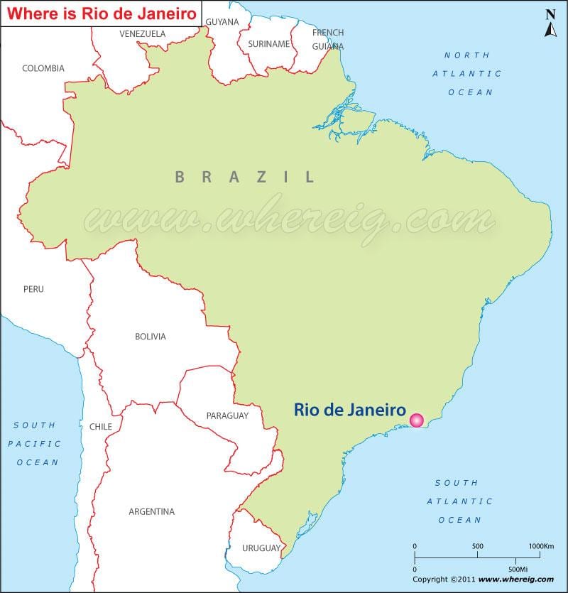 visa Rio de Janeiro på kartan