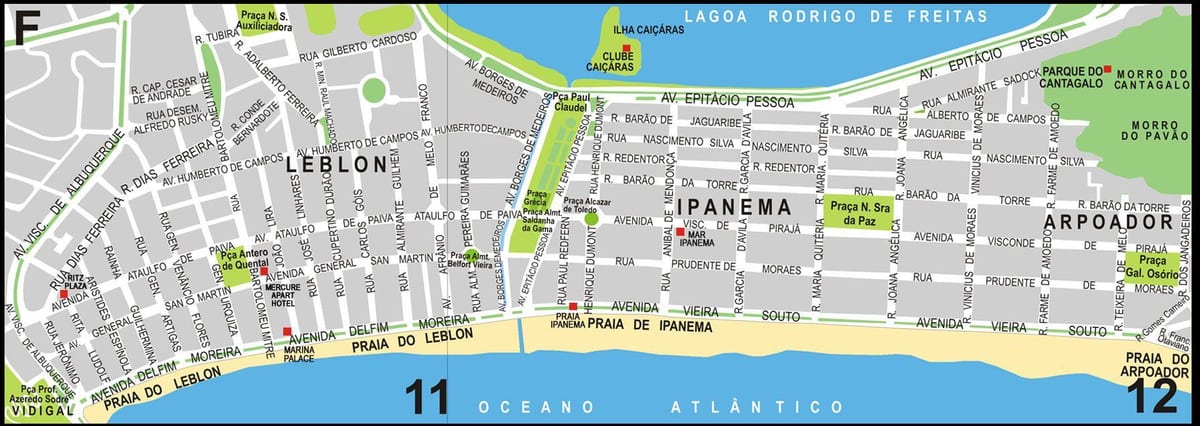 leblon Rio de Janeiro karta