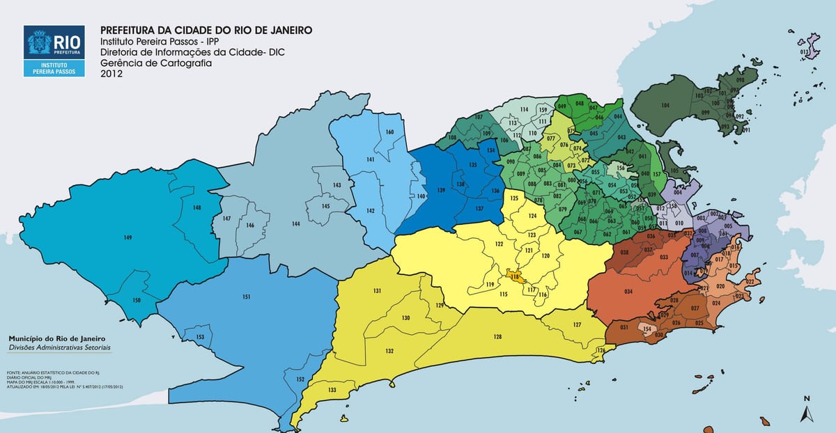 Rio de Janeiro arrondissementet karta