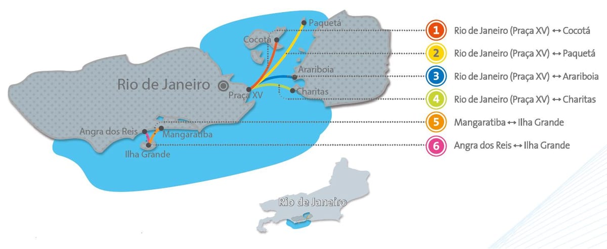 Rio de Janeiro båt karta