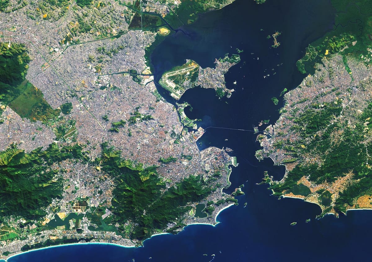 satellit-karta över Rio de Janeiro