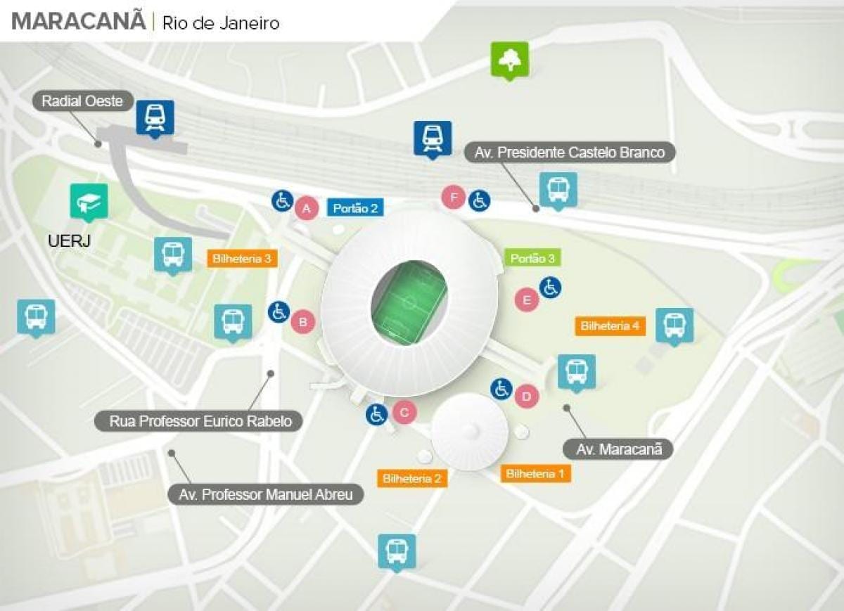 Rio de Janeiro stadium karta