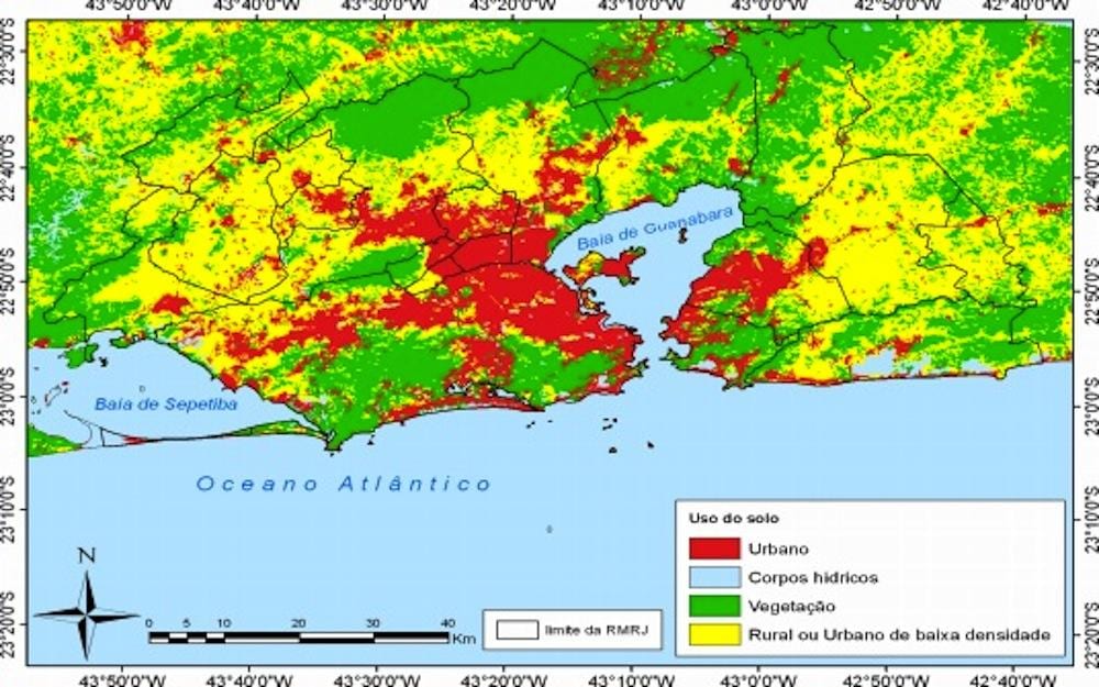 topografisk karta över Rio
