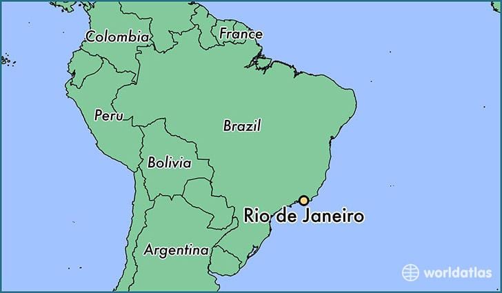 karta som visar Rio de Janeiro