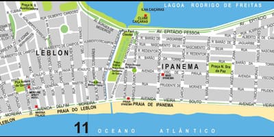 Karta över gay Rio de Janeiro