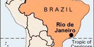 Rio de Janeiro i brasilien karta