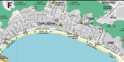 Copacabana Rio de Janeiro karta