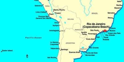 Rio de Janeiro karta sydamerika