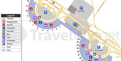Karta över Rio de Janeiro spelning flygplats