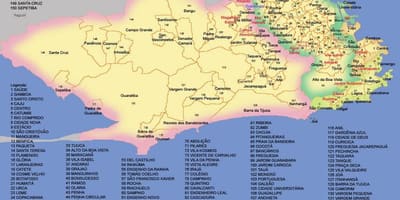 Karta över Rio de Janeiro kommuner