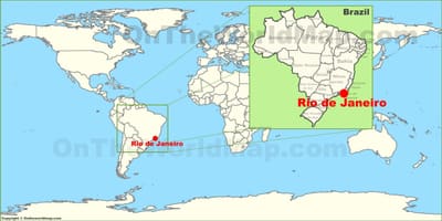 Där är Rio de Janeiro ligger på världskartan