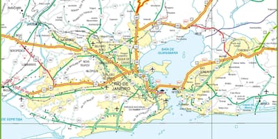Rio de Janeiro road karta
