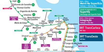 Rio de Janeiro underground karta